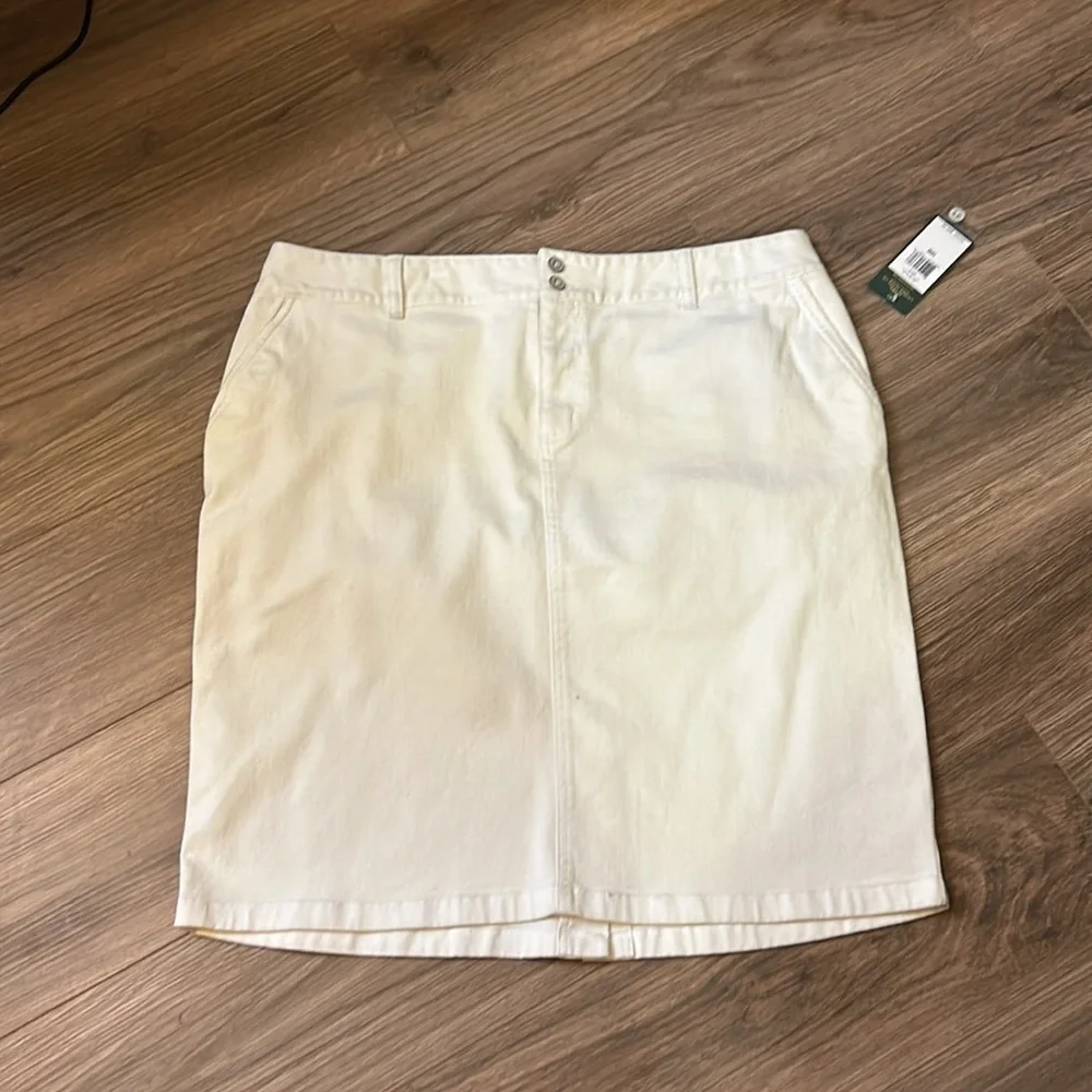 Lauren Ralph Lauren White Pencil Skirt